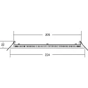 Brumberg LED Einbaupanel FLAT350, 350 mA, Ø 22,4 cm, IP44, 18,5W, 115°, 4000K, 2000lm, rund, weiß