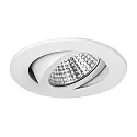 LED Einbaustrahler LAKIL-R, Ø 8.2cm, 350mA (ohne BG), 6W 1800-3000K 460lm 38°, dim2warm, schwenkbar, weiß
