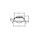 Brumberg LED Einbaustrahler LAKIL-R, Ø 8.2cm, 350mA (ohne BG), 6W 1800-3000K 460lm 38°, dim2warm, schwenkbar, weiß