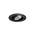 LED Einbaustrahler LAKIL-R, Ø 8.2cm, 350mA (ohne BG), 6W 1800-3000K 460lm 38°, dim2warm, schwenkbar, schwarz