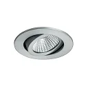LED Einbaustrahler LAKIL-R, Ø 8.2cm, 350mA (ohne BG), 6W 1800-3000K 460lm 38°, dim2warm, schwenkbar, alu matt