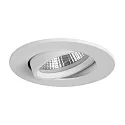 LED Einbaustrahler INDIWO68-R, IP20, rund, Ø 8cm, 350mA P&P, 6W 1800-3000K 430lm 36°, CRi >95, schwenkbar, dim2warm, weiß