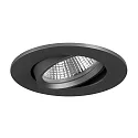 LED Einbaustrahler INDIWO68-R, IP20, rund, Ø 8cm, 350mA P&P, 6W 1800-3000K 430lm 36°, CRi >95, schwenkbar, dim2warm, Titan