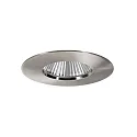LED Einbaudownlight BIG65, 350 mA, IP65, 7,5W, 45°, 3000K, 730lm, starr, rund, dimmbar, nickel matt