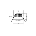 Brumberg Recessed LED spot dim2warm, 350mA, 12W 3000-1800K 880lm 38°, swivelling 15°, white