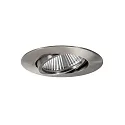 LED Einbaustrahler BIG65, 350 mA, IP65, 7,5W, 45°, 3000K, 730lm, schwenkbar, rund, dimmbar, nickel matt
