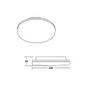 Brumberg outdoor ceiling luminaire BYAM-R MINI round, CCT Switch, impact resistant, switchable, multipower IP65, white matt 