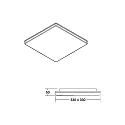 Brumberg Outdoor LED Deckenleuchte BYAM-S MAXI, IP65 IK10, 33 x 33cm, 230V, 17/24W 3000/4000/5700K (3CCT) 2622lm, schaltbar, weiß
