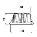 Brumberg LED-Einbaudownlight 230 V AC, 50 Hz, 19, 3000K, weiß