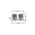 Brumberg Recessed LED spot ARUN, 350mA Plug&Play, square, 2-fold, 2x12.2W 3000K 2600lm 29°, swivelling, structured white