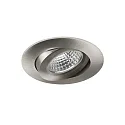 LED Einbaustrahler OLENI-R, IP20, Ø 8.5cm, 230V, 6.8W 1800-3000K 380lm 38°, CRi >90, dimmbar, schwenkbar, nickel matt