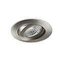 LED Einbaustrahler OLENI-R, IP20, Ø 8.5cm, 230V, 6.7W 3000K 570lm 38°, CRi >80, dimmbar, schwenkbar, nickel matt