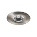 recessed luminaire OBIRA round, rigid, Dim-To-Warm IP65, brushed nickel dimmable 7W 420lm 1800 - 3000K 38° CRI >90