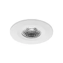 recessed luminaire OBIRA round, rigid, Dim-To-Warm IP65, white matt dimmable 7W 420lm 1800 - 3000K 38° CRI >90