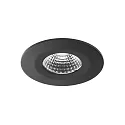 recessed luminaire OBIRA round, rigid, Dim-To-Warm IP65, black matt dimmable 7W 420lm 1800 - 3000K 38° CRI >90