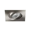 LED Einbaustrahler OLENI-S, IP20, 8.5 x 8.5cm, 230V, 6.8W 1800-3000K 380lm 38°, CRi >90, dim-to-warm, schwenkbar, nickel matt