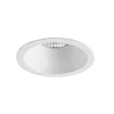 LED Einbau-Downlight ODEMAR, IP20, rund, Ø 8cm, 230V, 6W 1800-3000K 38°, CRi >90, rückversetzt, dim-to-warm, strukturweiß