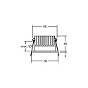 downlight ODEMAR / PHASE DTW 918-930 round, rigid, Dim-To-Warm, set back IP20, white matt dimmable