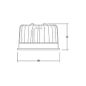 Brumberg LED Insert DISC MR16 with lens optics, Ø 5cm / L 3.1cm, IP20, 350mA, 6W 4000K 740lm 24°