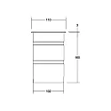 Brumberg LED in-ground luminaire BOLED, V4A, IP67 IK08, 12W 3000K 1050lm 36°, stainless steel