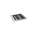 LED Boden-Einbauleuchte LANKA-S, IP67 IK08, 230V AC, schaltbar, schwenkbar, V4A, Edelstahl, 17x17cm, 12W 3000K 30°