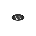 LED Boden-Einbauleuchte LANKO-R, IP67 IK08, 230V AC, schaltbar, schwenkbar, V4A, schwarz, Ø 17cm, 12W 3000K 30°