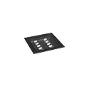 LED Boden-Einbauleuchte LANKO-S, IP67 IK08, 230V AC, schaltbar, schwenkbar, V4A, schwarz, 17x17cm, 12W 3000K 30°