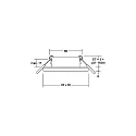 Brumberg recessed luminaire PROTECT-S square, direct IP44, black