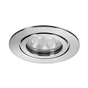 Outdoor NV-Einbau-Downlight, 4VA, IP54, Ø 8.2cm, 12V AC, GX5.3 max. 35W, starr, Edelstahl