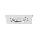 Outdoor NV-Einbau-Downlight, 4VA, IP54, quadratisch, 12V AC, GX5.3 max. 35W, starr, Weiß