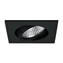 Einbaustrahler LOOP-S, ohne Fassung / LED Moduleinsatz, 20°, schwenkbar, Recycling-Kunststoff, schwarz