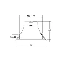 Brumberg LED Einbauleuchte ZULO MIDI, IP54, IK03, rund, 16W, 3000K/4000K/5700K, 1460lm, 90°, starr, weiß