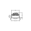 Brumberg recessed luminaire IP65, glossy, black, transparent dimmable 6W 650lm 3000K 20-40° 20-40° CRI 80-89