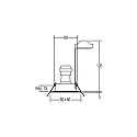 Brumberg HV-Einbau-Downlight, IP54, quadratisch, GU10 max. 35W, Weiß