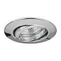 Recessed HV spot GU10, max. 50W, round, chrome