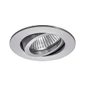 Einbaustrahler TIRREL-R, IP20, rund, 230V AC, GU10 (exkl.), schwenkbar, mit Abstandhalter, Aluminium, alu matt