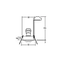 Brumberg Einbaustrahler TIRREL-R, IP20, rund, 230V AC, GU10 (exkl.), schwenkbar, mit Abstandhalter, Aluminium, titan matt