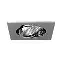 Einbaustrahler TIRREL-S, IP20, eckig, 230V AC, GU10 (exkl.), schwenkbar, mit Abstandhalter, Aluminium, chrom
