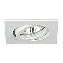Einbaustrahler TIRREL-S, IP20, eckig, 230V AC, GU10 (exkl.), schwenkbar, mit Abstandhalter, Aluminium, weiß