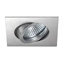 Einbaustrahler TIRREL-S, IP20, eckig, 230V AC, GU10 (exkl.), schwenkbar, mit Abstandhalter, Aluminium, alu matt