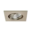 Recessed HV spot GU10, max. 50W, square, matt champaign