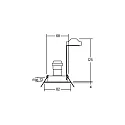 Brumberg Recessed HV spot GU10, max. 50W, round, chrome