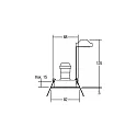 Brumberg HV-Einbaustrahler JARRED-R, IP20, rund, Ø 8.2cm, 230V, GU10 max. 10W, schwenkbar, schwarz / Alu