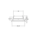 Brumberg recessed luminaire STEAM-S square, direct IP54, black dimmable