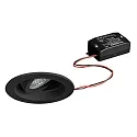 LED-Einbaustrahler TIRRELdeep, IP20, rund, vertieft, 230V AC, 6W 3000K 680lm 38°, schwenkbar, schaltbar, schwarz