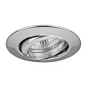 Brumberg LED Einbaustrahler BREENA-R ON/OFF, IP20, rund, Ø 8.8cm, 230V AC, 6W 3000K 730lm 38°, schaltbar, schwenkbar, Chrom glänzend