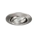 Brumberg Recessed LED spot, IP20, round, 230V AC, 6W 3000K 640lm 38°, swivelling 25°, matt nickel
