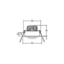 Brumberg LED-Einbaustrahler TIRREL-R, IP20, rund, 230V AC, 6W 3000K 680lm 38°, schwenkbar 20°, schaltbar, alu matt