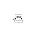 LED-Einbaustrahler TIRREL-R, IP20, rund, 230V AC, 6W 3000K 680lm 38°, schwenkbar 20°, schaltbar, vinylschwarz