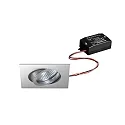 LED-Einbaustrahler TIRREL-S, IP20, eckig, 230V AC, 6W 3000K 680lm 38°, schwenkbar 20°, schaltbar, alu matt